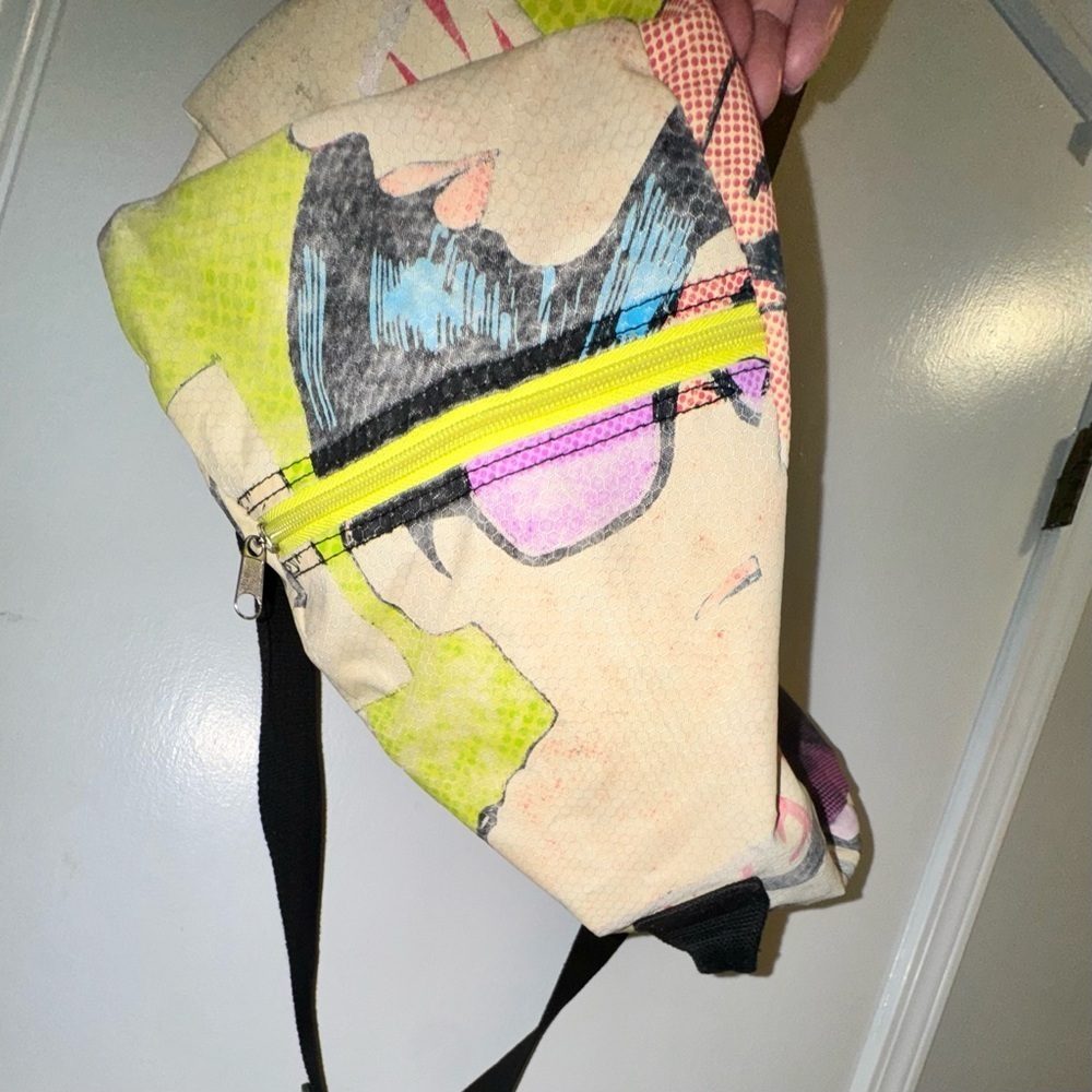 Vintage 90s Vibrant Multicolor Graphic Shoulder Messenger Bag - Picture 4 of 8